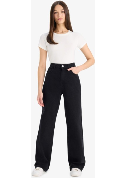 90's Wide Leg Yüksek Bel Uzun Jean Pantolon D4315AX25SM