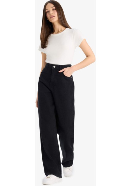90's Wide Leg Yüksek Bel Uzun Jean Pantolon D4315AX25SM