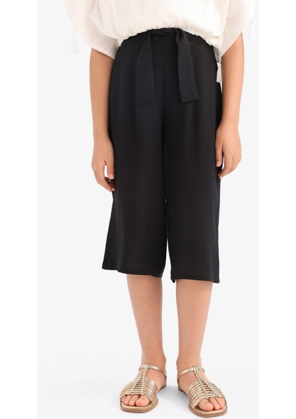 Kız Çocuk Culotte Geniş Paça Viskon Kapri T3877A625SM
