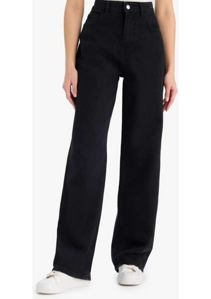 90's Wide Leg Yüksek Bel Uzun Jean Pantolon D4315AX25SM