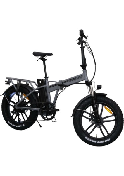 Zuma 20 Jant Katlanır Elektrikli Bisiklet 7 Vites - M.disc - Elektrikli -Nardo Gri-Siyah