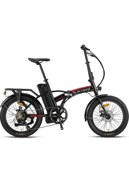 Elektrone Pasific 20 Jant E-Bike Md 7 Vites Elektrikli Katlanır Bisiklet Mat Siyah-Neon Lime/füme