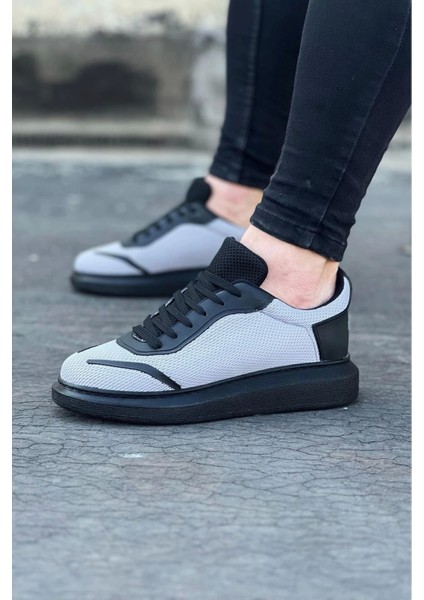 Gri Siyah Triko Erkek Casual Ayakkabı 19