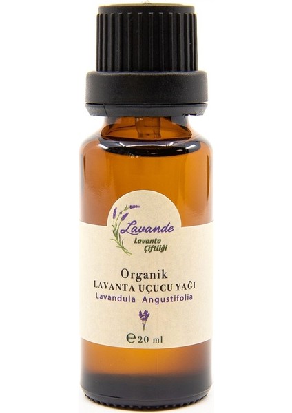 Lavande Organik Lavanta Yağı (L. Angustifolia) 20ML-İÇTEN Damlalıklı