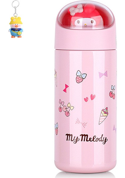Sanrio Bebek Termos Bardağı Sevimli Karikatür Tarçın Köpek Erkek ve Kız Çelik Su Bardağı Çilek Ayı Direkt Içme Bardağı (Yurt Dışından)