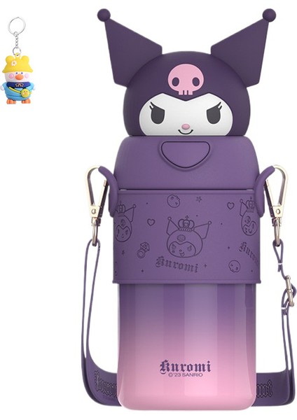 Aikes Paslanmaz Çelik Termos Bardağı Kulomi Çocuk Okuluna Özel Büyük Kapasiteli Kız Pipetli Su Bardağı (Yurt Dışından)