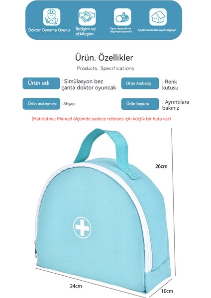 Küçük Doktor Oyuncak Kız Tıbbi Kutu Seti Hemşire Çocuk Enjeksiyon Simülasyon Ev Erkek Stetoskop (Yurt Dışından)