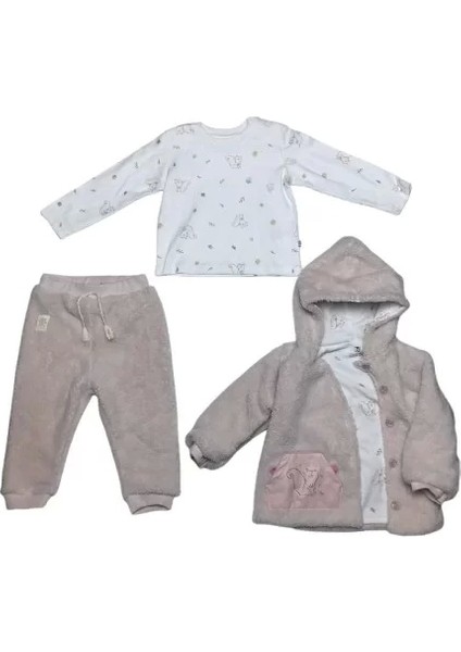 Bibaby Pretty Moments 3'lü Bebe Takım 73339 Ecru Pink