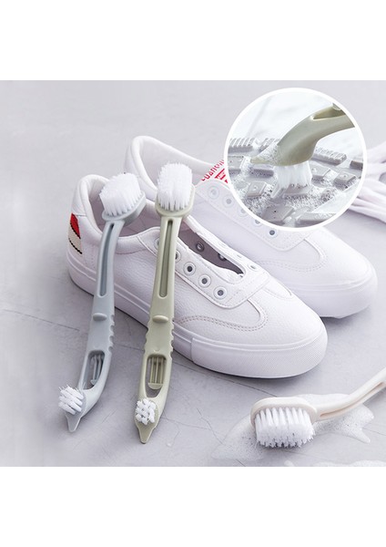 Mavi Stil Çift Uçlu Ayakkabı Fırçası Temizleyici Temizlik Sneaker Beyaz Ayakkabı Temizleyici Seti Çok Fonksiyonlu Ev Temizlik Fırçası Çamaşır Aracı (Yurt Dışından) fırsatları