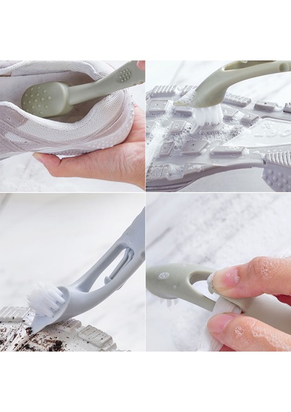 Mavi Stil Çift Uçlu Ayakkabı Fırçası Temizleyici Temizlik Sneaker Beyaz Ayakkabı Temizleyici Seti Çok Fonksiyonlu Ev Temizlik Fırçası Çamaşır Aracı (Yurt Dışından) indirimleri