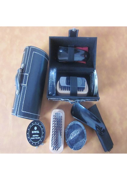 Siyah Stil Polonya Fırçalar Silindir Kutu Set Ayakkabı Bakım Aracı Ayakkabı Fırçası Profesyonel Ahşap Fırça Seti Ev Temizlik Aksesuarları (Yurt Dışından) fırsatları