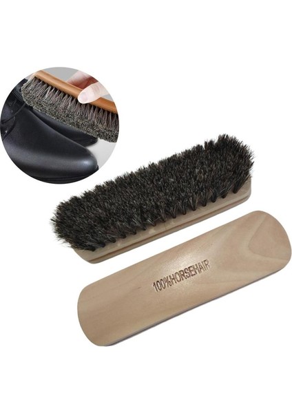 B Tarzı Kahverengi Ahşap Sap Kıllı At Kılı Ayakkabı Parlatma Temizleme Fırçası Polisaj Aracı Temizlik Aleti (Yurt Dışından) fiyatları