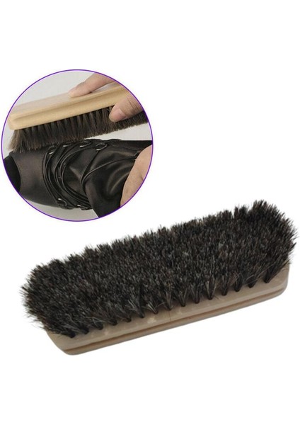 B Tarzı Kahverengi Ahşap Sap Kıllı At Kılı Ayakkabı Parlatma Temizleme Fırçası Polisaj Aracı Temizlik Aleti (Yurt Dışından) modelleri