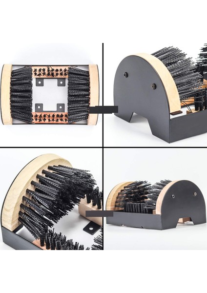 Siyah Renk Stili Ayakkabı Fırçasıyla Monte Edilebilir Çizme Temizleyici Ayakkabı Fırçası - Çizme, Ayakkabı, Sneaker Için Iç/dış Mekan Çizme Kazıyıcı (Yurt Dışından) fırsatları