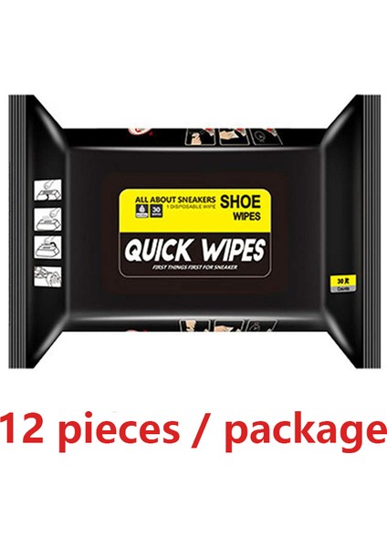 12 Adet (1 Paket) Tarzı 50 Adet Tek Kullanımlık Ayakkabı Temizleme Mendili - Taşınabilir Beyaz Ayakkabı Bakım Mendilleri - Sneaker Temizleme Hızlı Islak Mendiller (Yurt Dışından)