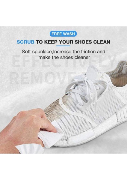 12 Adet (1 Paket) Tarzı 50 Adet Tek Kullanımlık Ayakkabı Temizleme Mendili - Taşınabilir Beyaz Ayakkabı Bakım Mendilleri - Sneaker Temizleme Hızlı Islak Mendiller (Yurt Dışından)