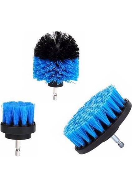 Mavi Stil 3 Parça Fuga Matkap Fırça Temizleme Güçlü Temizleyici Eklenti Kiti (Yurt Dışından)