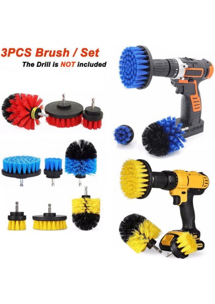 Mavi Stil 3 Parça Fuga Matkap Fırça Temizleme Güçlü Temizleyici Eklenti Kiti (Yurt Dışından) modelleri