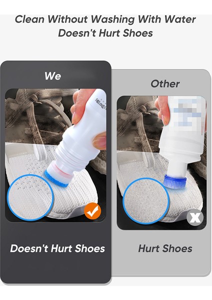 Deterjan Tarzı Beyaz Ayakkabı Temizleyici 100ML Dezenfekte Açıcı Sneaker Temizlik Araçları Ayakkabı Bakımı Deri Temizleyici Sneaker Bakım Ayakkabı Temizleyici (Yurt Dışından)