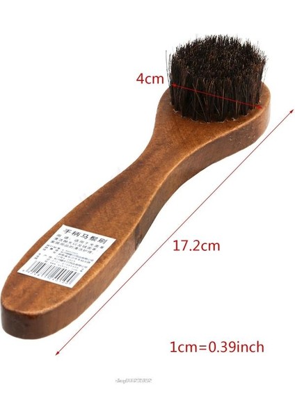 O Tarzı Profesyonel Tüy At Kılı Ayakkabı Parlatma Parlatma Fırçası Ahşap Jy Dropship (Yurt Dışından)