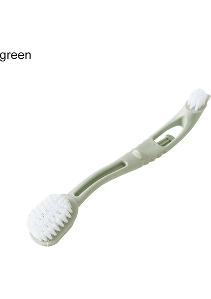 Yeşil Stil Uzun Saplı Sneaker Yıkama Fırçası ve Ayakkabı Temizleme Aracı & Taşınabilir Çift Başlı Plastik Ayakkabı Temizleme Aracı (Yurt Dışından)