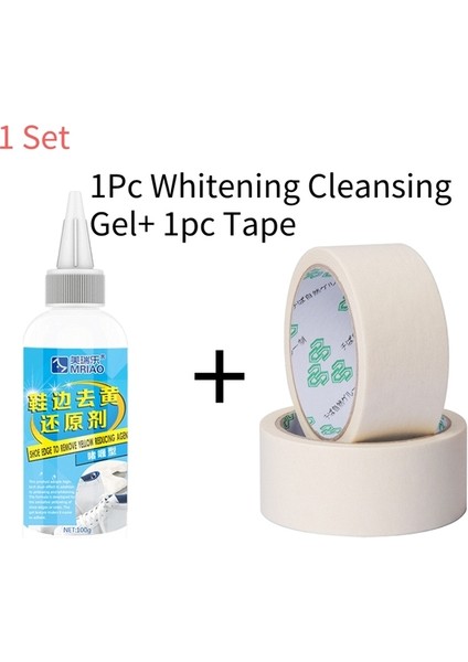 1 Takım Tarzı 100G Beyaz Ayakkabı Temizleyici Ayakkabı Beyazlatma Temizleme Jeli Kemerli Ayakkabı Fırçası Ile Ayakkabı Temizleme Jeli Ayakkabı Beyazlatma Kremi (Yurt Dışından)