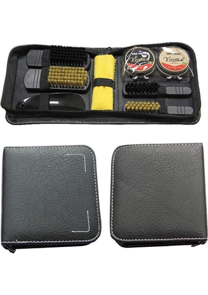 Siyah Stil Taşınabilir Nötr Parlak Fırça Seti Profesyonel Ayakkabı Bakım Aracı Pratik Ayakkabı Parlatma Çizmeler Temizlik Kiti Fırçalar (Yurt Dışından) modelleri