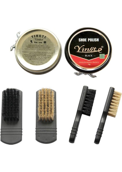 Siyah Stil Taşınabilir Nötr Parlak Fırça Seti Profesyonel Ayakkabı Bakım Aracı Pratik Ayakkabı Parlatma Çizmeler Temizlik Kiti Fırçalar (Yurt Dışından) fırsatları