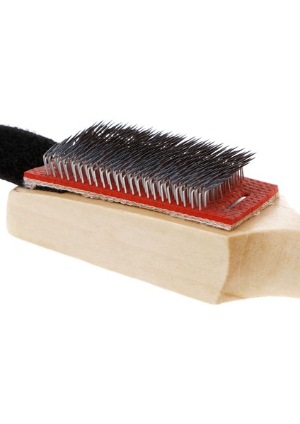 Ayakkabı Fırçası Ahşap Süet Taban Tel Temizleyici Dans Ayakkabıları Temizleme Fırçası Ayakkabı Fırçası Ayakkabı Çelik Fırça Uzun Sap 17CM x 2.8cm (Yurt Dışından)