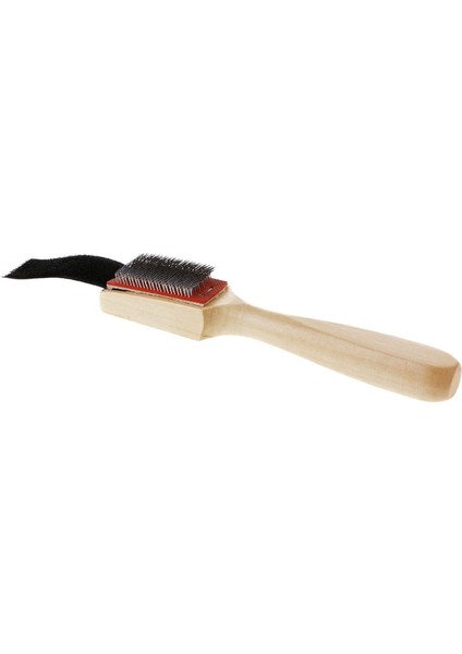 Ayakkabı Fırçası Ahşap Süet Taban Tel Temizleyici Dans Ayakkabıları Temizleme Fırçası Ayakkabı Fırçası Ayakkabı Çelik Fırça Uzun Sap 17CM x 2.8cm (Yurt Dışından)