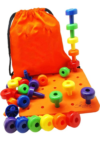 30PCS -Stacker Pegs & Pegboard Set Tanıma Çok Molored (Yurt Dışından)