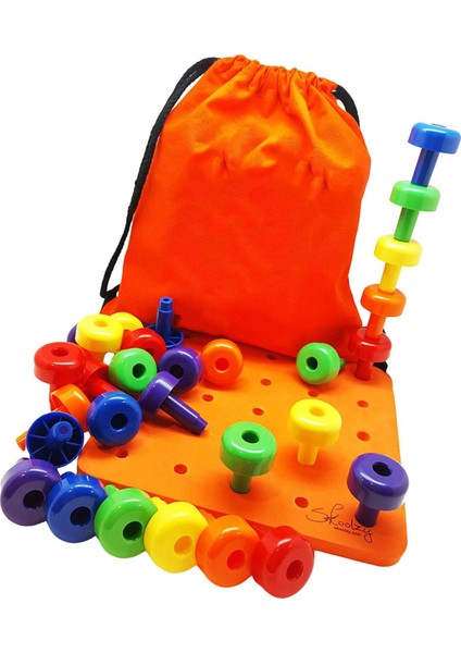 30PCS -Stacker Pegs & Pegboard Set Tanıma Çok Molored (Yurt Dışından)