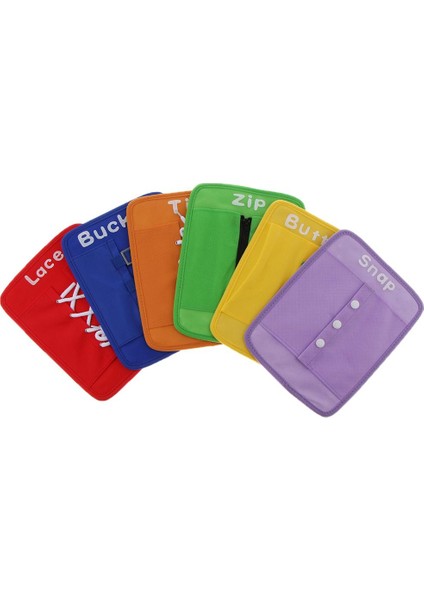 6pcs Çocuklar Zip Düğmesi Bağı Eğitici Oyuncak Öğreniyor (Yurt Dışından)