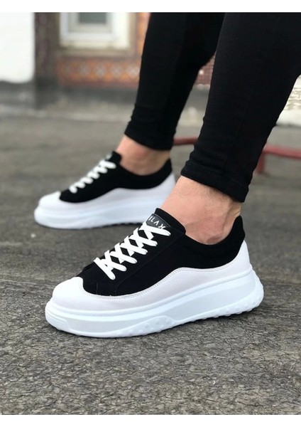 Beyaz Siyah Erkek Ayakkabı 507