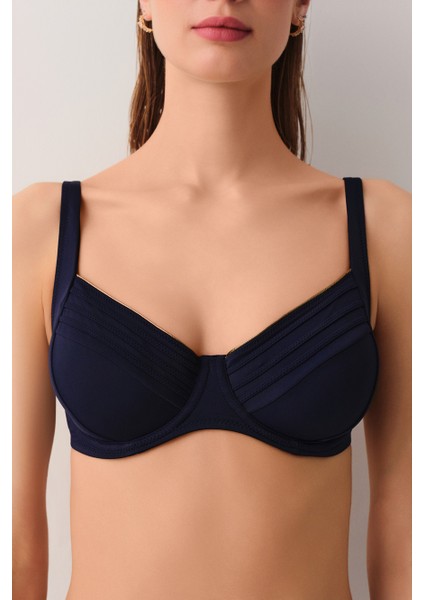 Pipe Balenli Toparlayıcı Aksesuarlı Bikini Üst modelleri