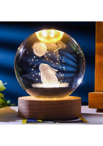 Parlayan Kristal Küre Gece Işığı Sıcak Işık Uyku Sıcak Renk Gece Işığı (Yurt Dışından)
