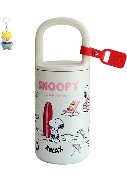 Snoopy 316 Taşınabilir Termos Bardağı Küçük Taşınabilir Sevimli Doğrudan Içme Soğuk Su Bardağı Kızlar Için Kilit Silindirli Bardağı (Yurt Dışından)