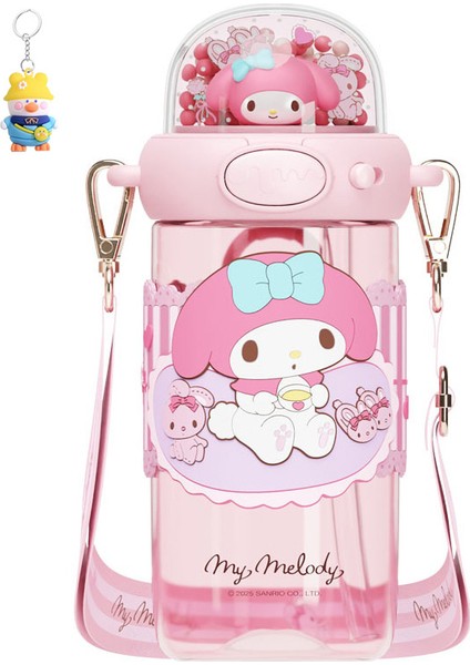 Sanrio Çocuk Pipetli Uzay Bardağı Kız Kulomi Plastik Su Bardağı Öğrenci Okula Düşme Önleyici Bardağı (Yurt Dışından)