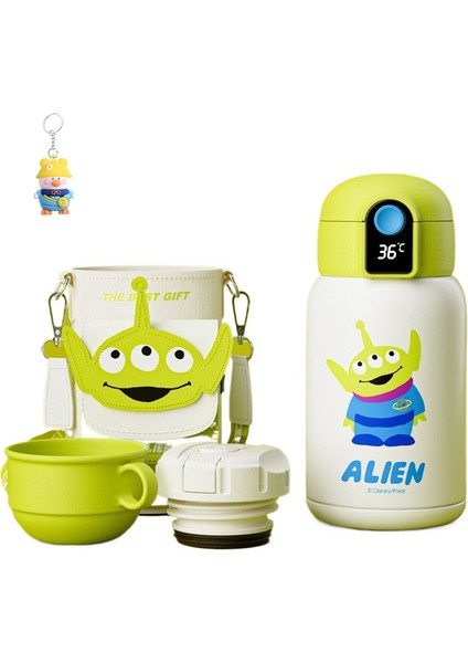 316 Paslanmaz Çelik Astar Çocuk Termos Bardağı Çilek Ayı Akıllı Sıcaklık Ekran Kayışı Taşınabilir Askı Bezelye Bardağı Saman Bardağı (Yurt Dışından)