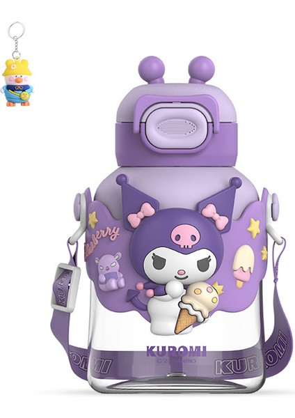 Çocuk Parkı Sanrio Karikatür Pipetli Uzay Bardağı 700ML Ipli Su Bardağı (Yurt Dışından)