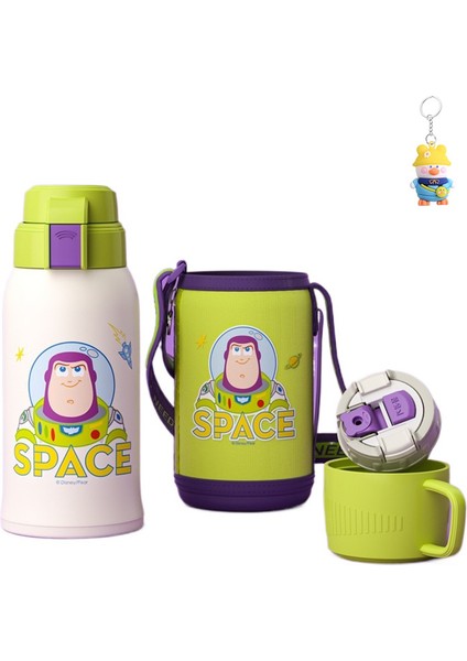 Bardak Ayı 3D Çocuk Ev Termos Bardak Retro Karikatür 316 Paslanmaz Çelik Öğrenci Büyük Kapasiteli Bardak (Yurt Dışından)
