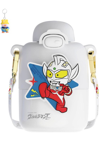 Ultraman Kakao Termos Bardak Çocuk Büyük Kapasiteli Pipetli Taşınabilir Paslanmaz Çelik Karikatür Su Bardakları Su Isıtıcısı (Yurt Dışından)