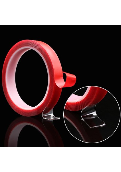 Çift Taraflı Şeffaf Bant Silikonlu Su Geçirmez 2 Metre x 25 mm