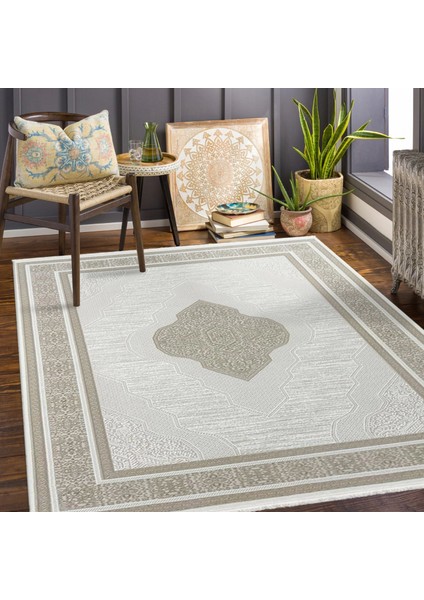 Çırağan Koleksiyonu Mikrofiber Iplik Jüt Taban Lüks Halı