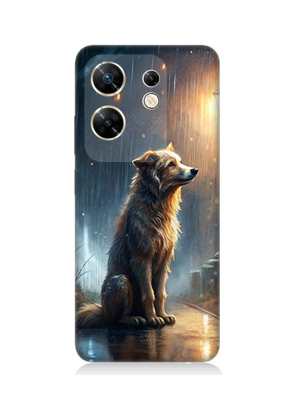 Infinix Zero 30 4g Uyumlu Yağmurlu Sokak Desenli Silikon Kılıf