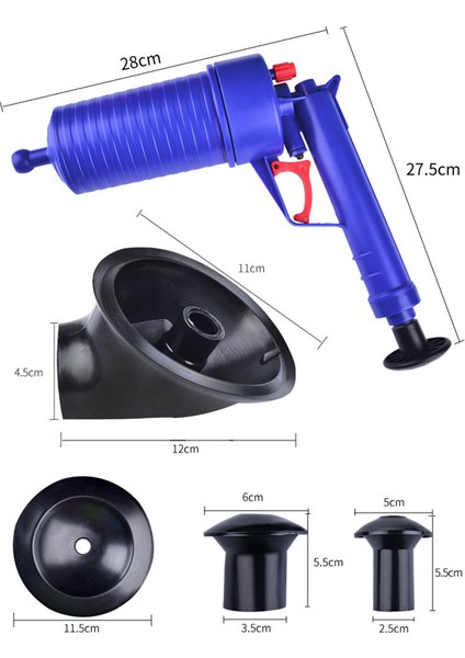 Gösterilen Stil Gibi Yüksek Basınçlı Hava Tahliye Patlatıcı Pompası Lavabo Boru Tıkanıklığı Giderici Tuvalet Banyo Ev Aracı (Yurt Dışından)