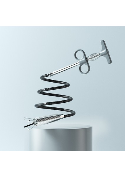 Gri-0.9m Tarzı Boru Tıkanıklığı Açıcı Yılan Yay Boru Temizleme Aracı Mutfak Banyo Kanalizasyon Temizleme Aracı Ev Tipi - Sink cm Dro (Yurt Dışından)