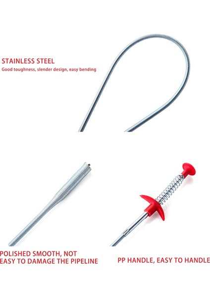 B Tarzı Tıkanıklık Temizleme Araçları Drae Metal Esnek Yay Lavabo Yılanı Tıkanıklık Saç Kir Giderici Mutfak Banyo Tesisat Temizleme Aracı (Yurt Dışından) modelleri