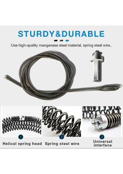 Siyah Stil 100CM Kanal Temizleme Borusu Mutfak Gider Temizleyici Tuvalet Kanal Tıkanıklığı El Aracı Lavabo Saç Fırçası Temizleyici Eğri Lavabo Aracı (Yurt Dışından)