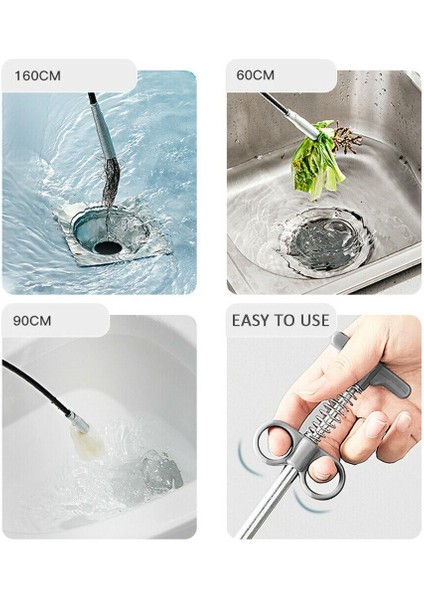 F Stili Kanalizasyon Boru Açıcı Mutfak Boru Tutucu Tıkanıklık Giderici Yaylı Boru Temizleme Aracı Banyo Kanalizasyon Temizleme Aracı Aksesuarları (Yurt Dışından) modelleri